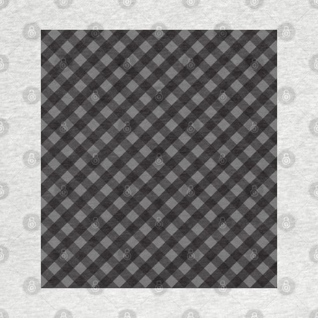 Gray and Black Check Gingham Plaid by squeakyricardo